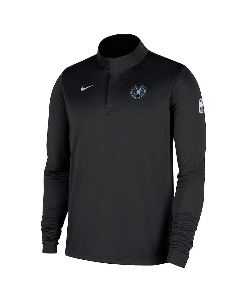 Nike Men's Black Minnesota Timberwolves 2025/26 Authentic Coaches Quarter-Zip Pullover Jacket
