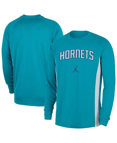Jordan Men's Teal Charlotte Hornets 2025/26 Authentic Pre-Game Legend Dri-fit Long Sleeve Shooting Shirt