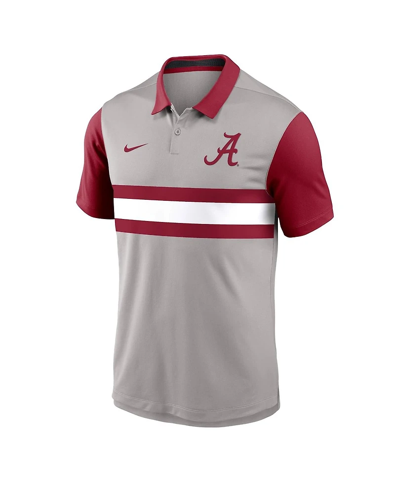 Nike Men's Gray/Crimson Alabama Crimson Tide Vapor Performance Polo Shirt