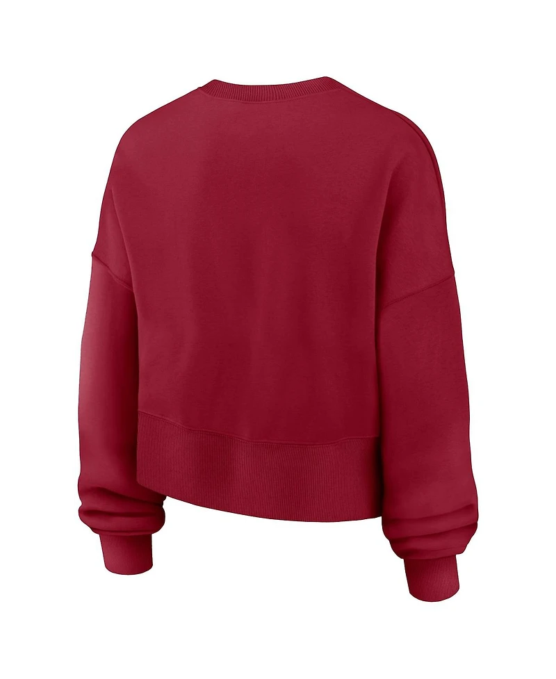 Nike Women's Cardinal Usc Trojans Oversized Phoenix Arch Pullover Sweatshirt