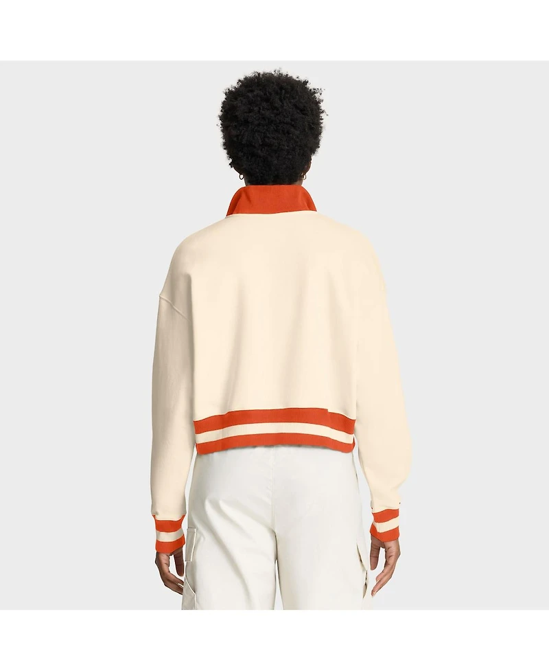 Nike Women's Cream/Orange Clemson Tigers Legacy Half-Zip Sweatshirt