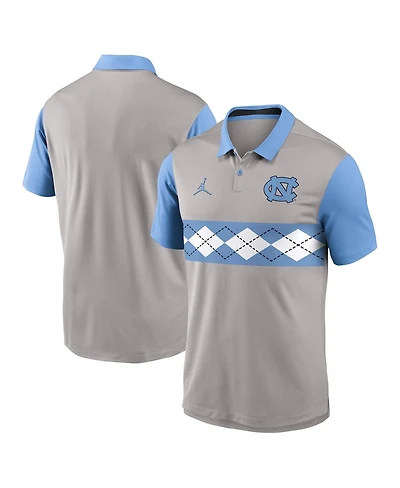 Jordan Men's Gray/Carolina Blue North Carolina Tar Heels Vapor Performance Polo Shirt