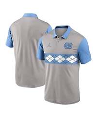 Jordan Men's Gray/Carolina Blue North Carolina Tar Heels Vapor Performance Polo Shirt