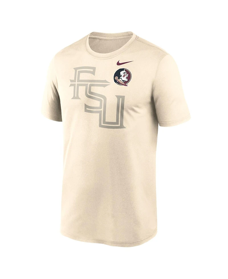 Nike Men's Natural Florida State Seminoles Campus Shadow Legend Performance T-Shirt