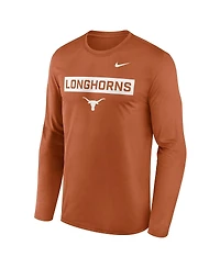 Nike Men's Texas Orange Longhorns Primetime Campus 2-Hit Legend Long Sleeve T-Shirt