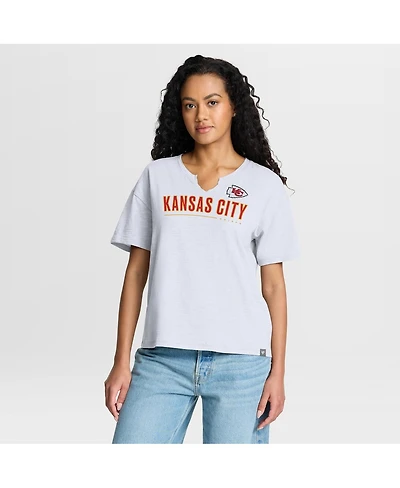 Fanatics Women's White Kansas City Chiefs Redzone Slub Boxy T-Shirt