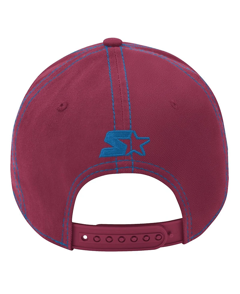 Starter Men's Burgundy Colorado Avalanche Sphere Ii Curved Starfit Adjustable Hat