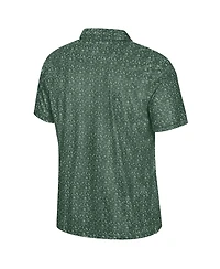 Colosseum Men's Green Baylor Bears Football Print Polo Shirt