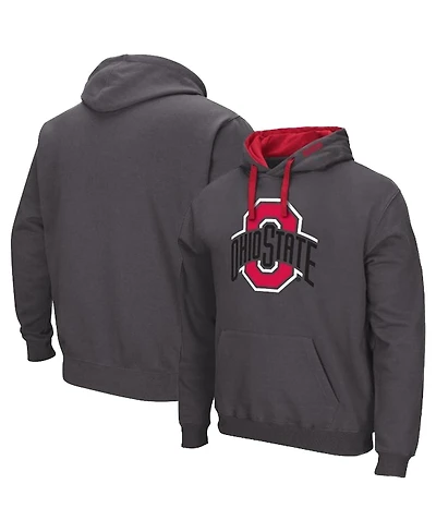 Colosseum Men's Charcoal Ohio State Buckeyes Big Tall Arch Logo 2.0 Pullover Hoodie