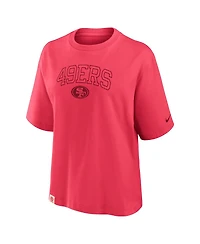 Nike Women's Scarlet San Francisco 49ers Glory Arch Boxy T-Shirt