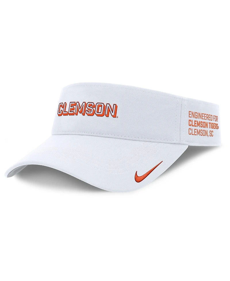 Nike Men's White Clemson Tigers 2025 On-field Gameday Performance Ace Adjustable Visor Hat
