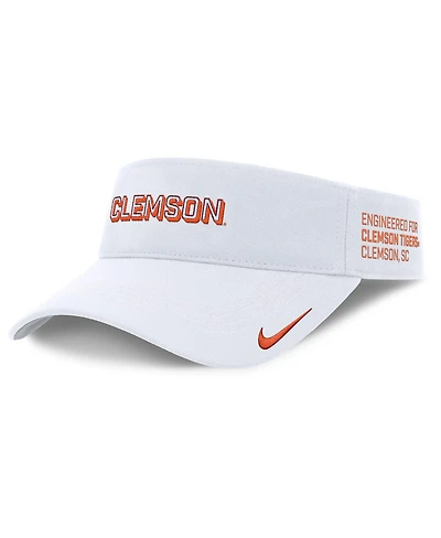 Nike Men's White Clemson Tigers 2025 On-field Gameday Performance Ace Adjustable Visor Hat