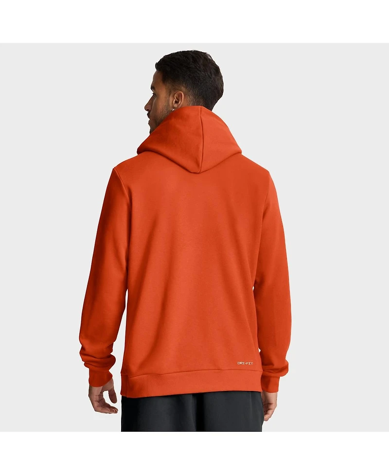 Nike Men's Orange Clemson Tigers 2025 Sideline Standard Issue Dri-fit Hoodie
