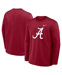Nike Men's Crimson Alabama Tide 2025 Sideline Coach Performance Long Sleeve T-Shirt
