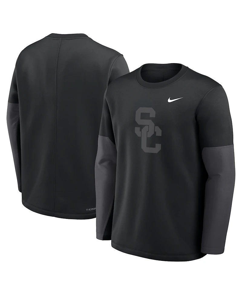 Nike Men's Black Usc Trojans 2025 Sideline Coach Performance Long Sleeve T-Shirt