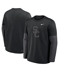 Nike Men's Black Usc Trojans 2025 Sideline Coach Performance Long Sleeve T-Shirt