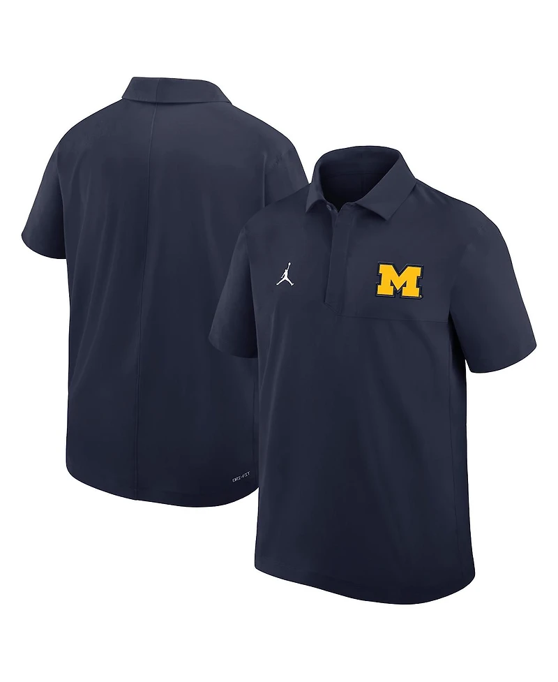 Jordan Men's Navy Michigan Wolverines 2025 Coaches Sideline Polo