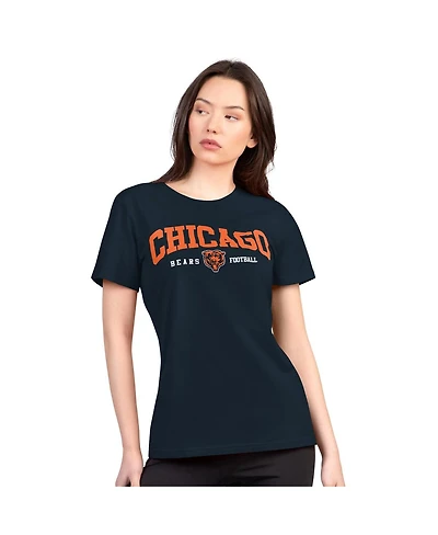 G-iii 4Her by Carl Banks Women's Navy Chicago Bears Super-Slim Lightweight Winning Crew T-Shirt