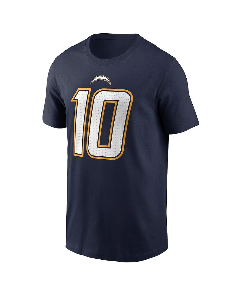 Nike Men's Justin Herbert Navy Los Angeles Chargers Alternate Super Name Number T-Shirt