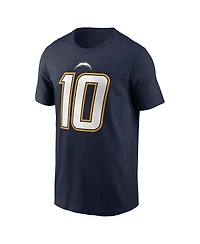 Nike Men's Justin Herbert Navy Los Angeles Chargers Alternate Super Name Number T-Shirt