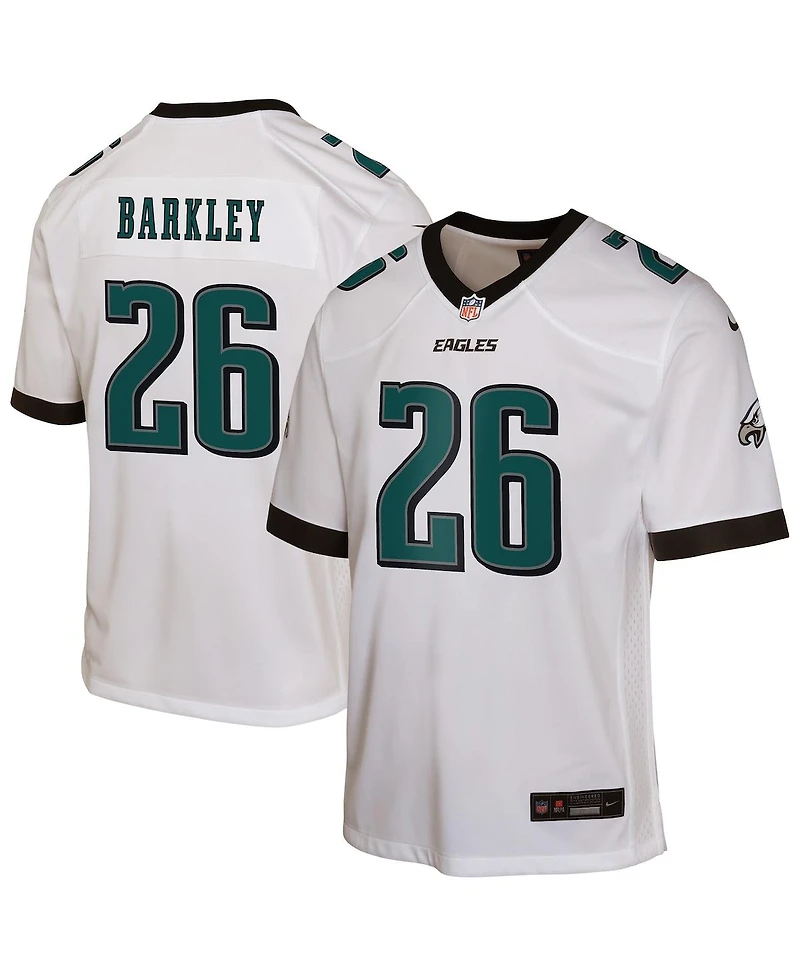 Nike Big Boys and Girls Saquon Barkley White Philadelphia Eagles Game Jersey