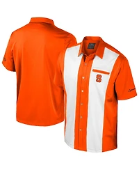 Colosseum Men's Orange Syracuse Strike Bowling Button-Up Shirt