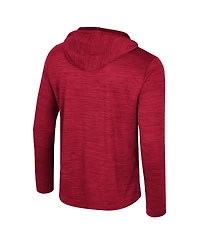 Colosseum Men's Crimson Alabama Tide Always Sunny Lightweight Quarter-Zip Hoodie