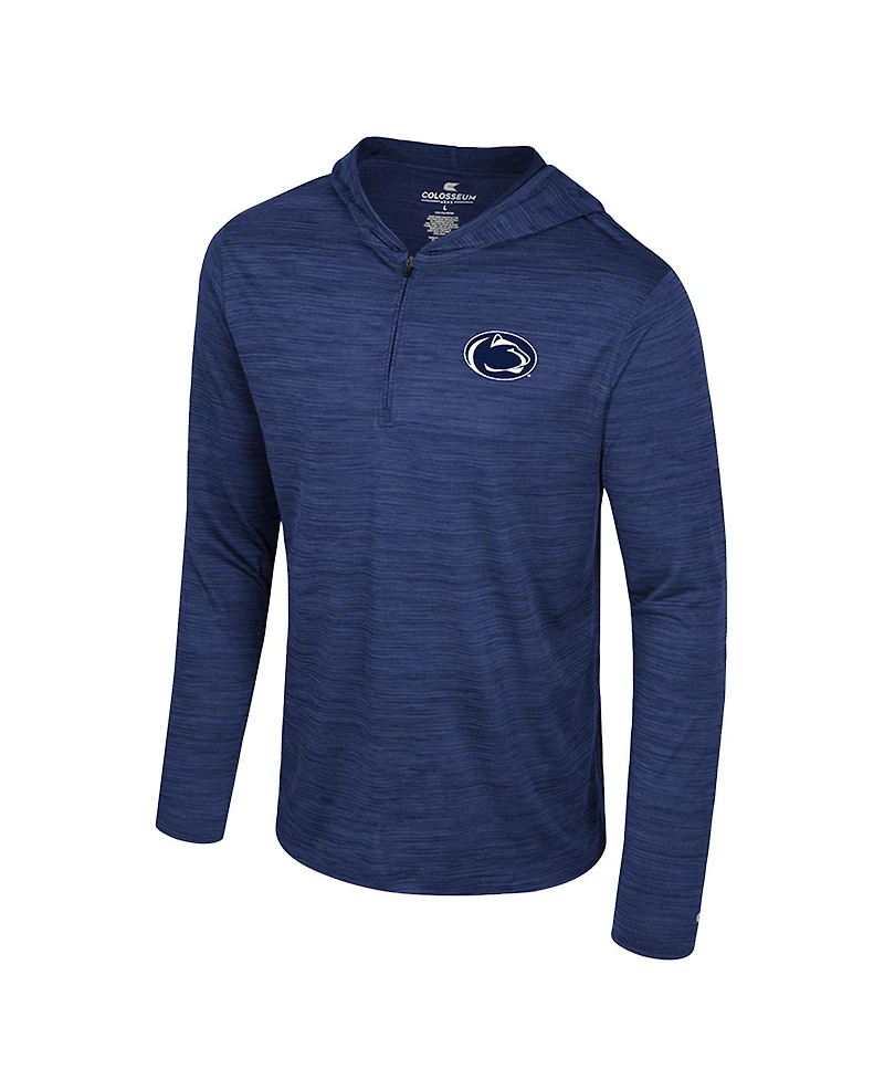 Colosseum Men's Navy Penn State Nittany Lions Always Sunny Lightweight Quarter-Zip Hoodie