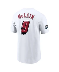 Nike Men's Matt McLain White Cincinnati Reds 2025 Mlb Speedway Classic Name Number T-Shirt