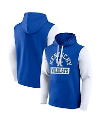 Fanatics Men's Royal Kentucky Wildcats Extra Point Color-Block Pullover Hoodie
