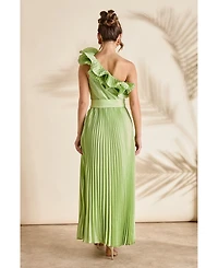 Coast Women's One Shoulder Pleated Skirt Maxi Dress