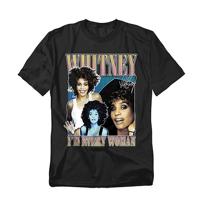 Logovision Men's Whitney Houston Every Woman T Shirt