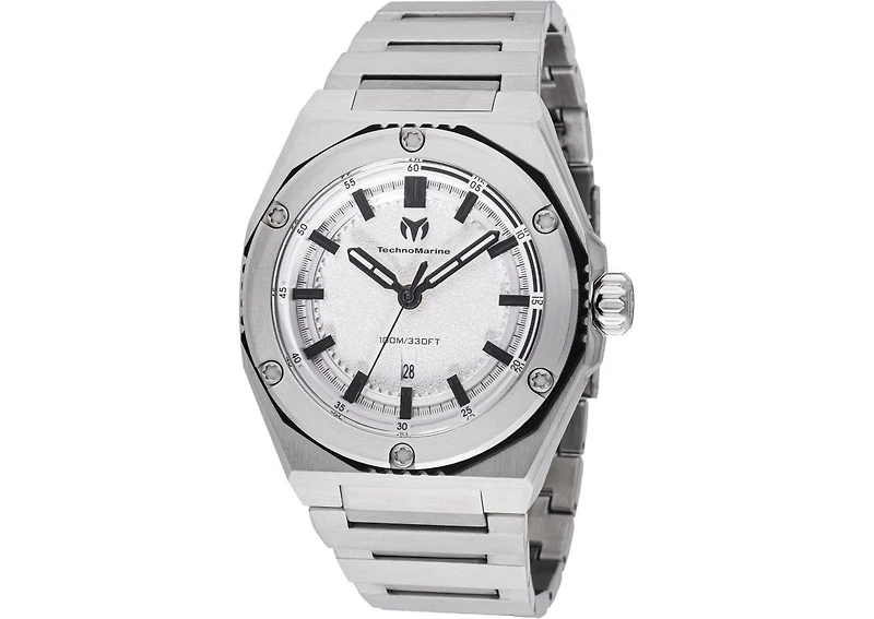 Technomarine Men's Tm-416060 Coral Quartz Silver Dial Watch