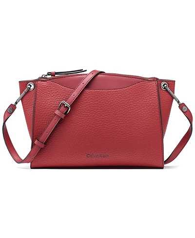 Calvin Klein Garnet Adjustable Top Zipper Crossbody