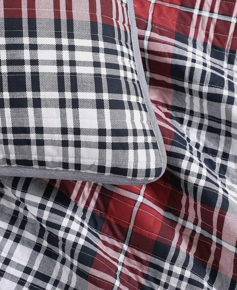 Tommy Hilfiger Collegiate Tartan Cotton Reversible 2-Pc. Quilt Set, Twin