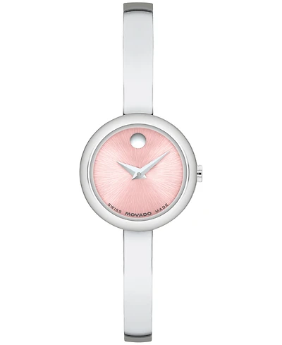 Movado Women's Museum Bangle Round Swiss Quartz Stainless Steel Watch, 21.50mm