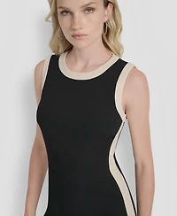 Dkny Sleeveless Color Blocked Mini Dress