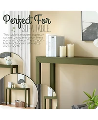Kings Brand Furniture Russel Long Console Table - Minimalist and Slim Entryway for Decorative Displays, Sofa