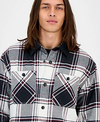 Sun + Stone Men's Mack Long Sleeve Snap-Front Plaid Shirt Jacket, Macy's Exclusive