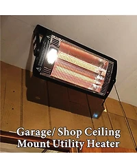 Optimus 600-Watt To 1200-Watt Garage, Shop Ceiling Mount Utility Portable Heater