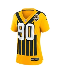 Nike Women's T.j. Watt Gold Pittsburgh Steelers Alternate 1933 Throwback Game Jersey