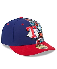 New Era Men's Royal/Red Texas Rangers 2025 Mlb Diamond Hero Edition Low Profile 59FIFTY Fitted Hat