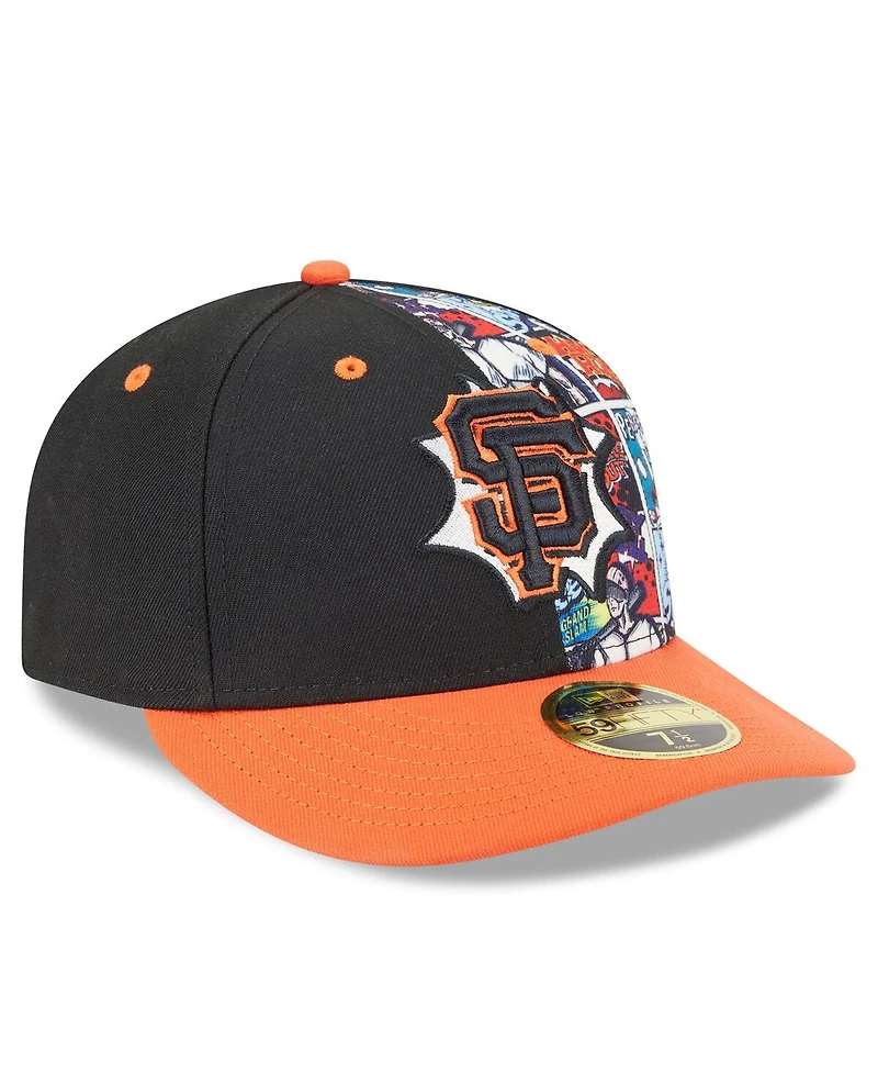 New Era Men's Black/Orange San Francisco Giants 2025 Mlb Diamond Hero Edition Low Profile 59FIFTY Fitted Hat