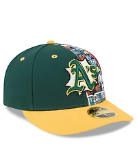 New Era Men's Green/Gold Athletics 2025 Mlb Diamond Hero Edition Low Profile 59FIFTY Fitted Hat