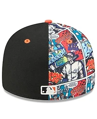 New Era Men's Black/Orange Baltimore Orioles 2025 Mlb Diamond Hero Edition Low Profile 59FIFTY Fitted Hat