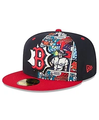 New Era Men's Navy/Red Boston Red Sox 2025 Mlb Diamond Hero Edition 59FIFTY Fitted Hat