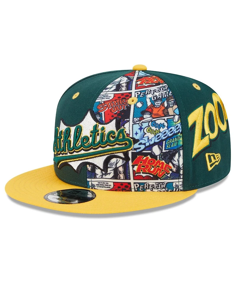New Era Big Boys and Girls Green/Gold Athletics 2025 Mlb Diamond Hero Edition 9FIFTY Snapback Hat