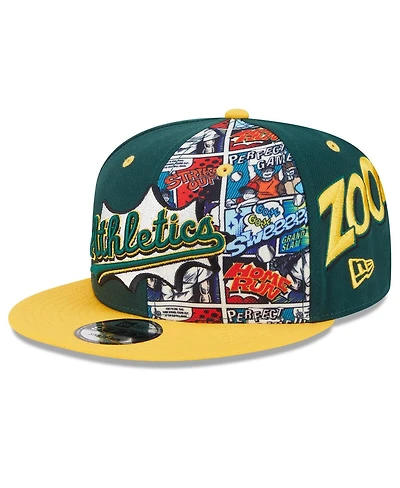 New Era Big Boys and Girls Green/Gold Athletics 2025 Mlb Diamond Hero Edition 9FIFTY Snapback Hat