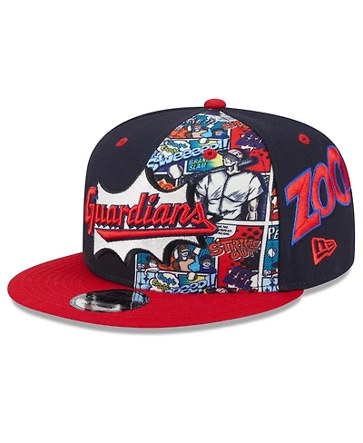 New Era Big Boys and Girls Navy/Red Cleveland Guardians 2025 Mlb Diamond Hero Edition 9FIFTY Snapback Hat