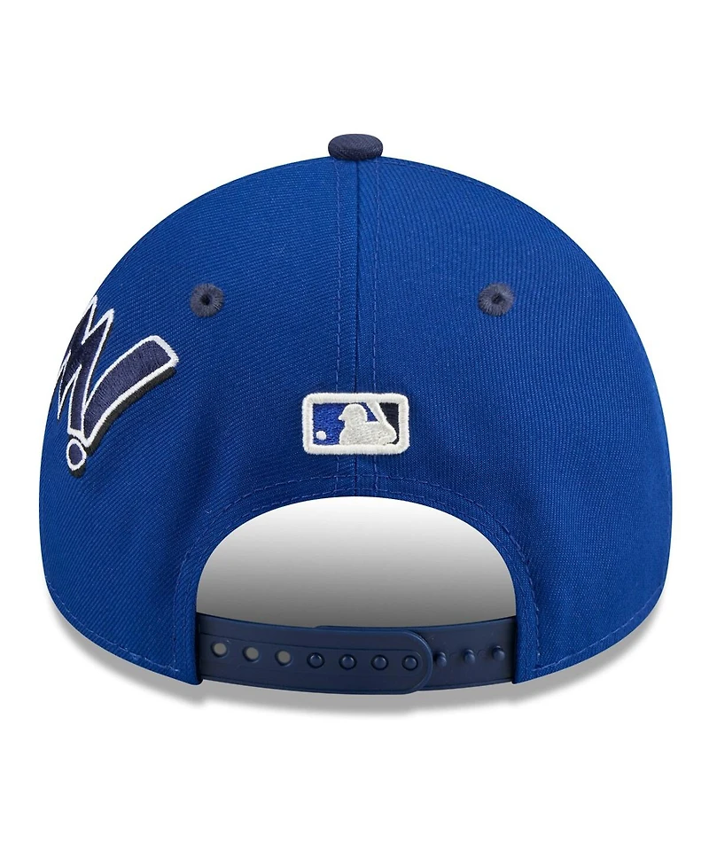 New Era Big Boys and Girls Royal/Navy Toronto Blue Jays 2025 Mlb Diamond Hero Edition A-Frame 9FORTY Adjustable Hat